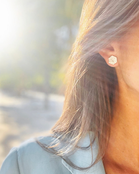 Asymmetric Hexagon Earrings - HENRY RIVER Collection