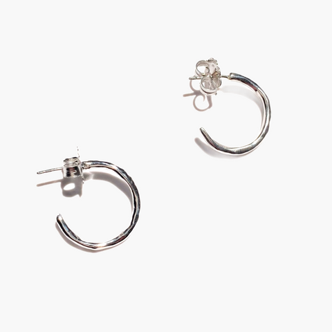 Orecchini Natural Hoops Oro o Rodio - HENRY RIVER Organic Collection