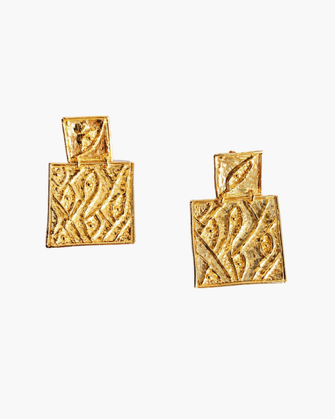 Orecchini Segni Antichi – Orecchini artigianali in bronzo oro 18 kt | Henry River