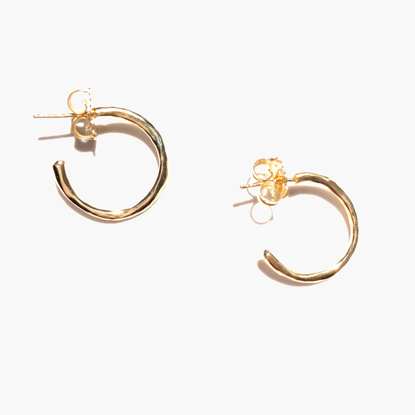 Orecchini Natural Hoops Oro o Rodio - HENRY RIVER Organic Collection