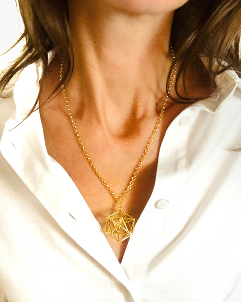 Collana lunga Icosaedro -PLATONICI Collection
