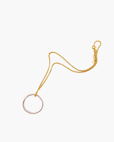 Collana con charm cerchio naturale  - HENRY RIVER Collection Organic