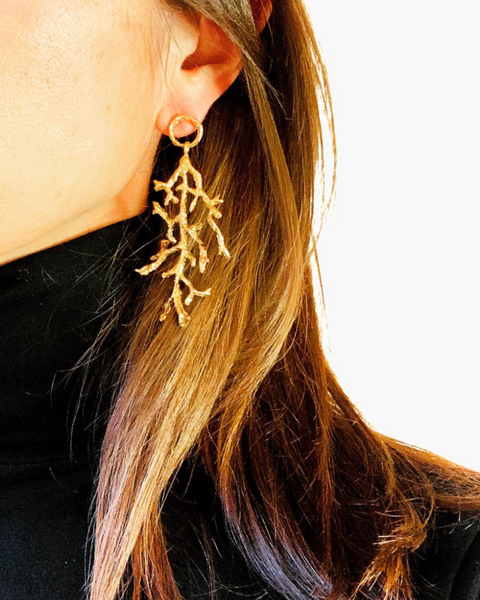 Orecchini Coral mod. 1 - HENRY RIVER Collection organic