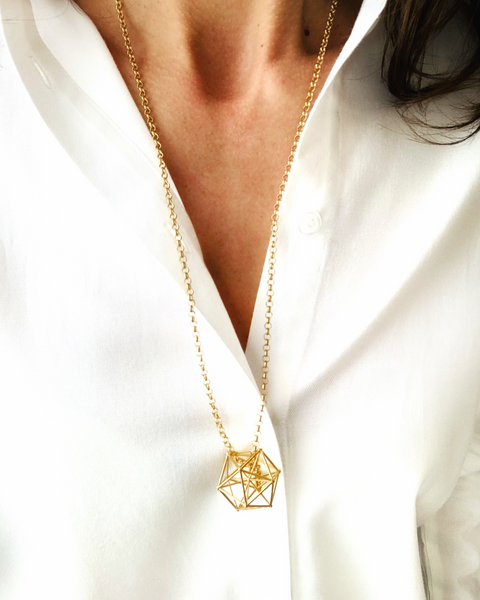 Collana lunga Icosaedro -PLATONICI Collection