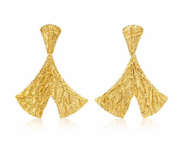 Orecchini Foglie Organic. Made Italy - Gioielli Henry River