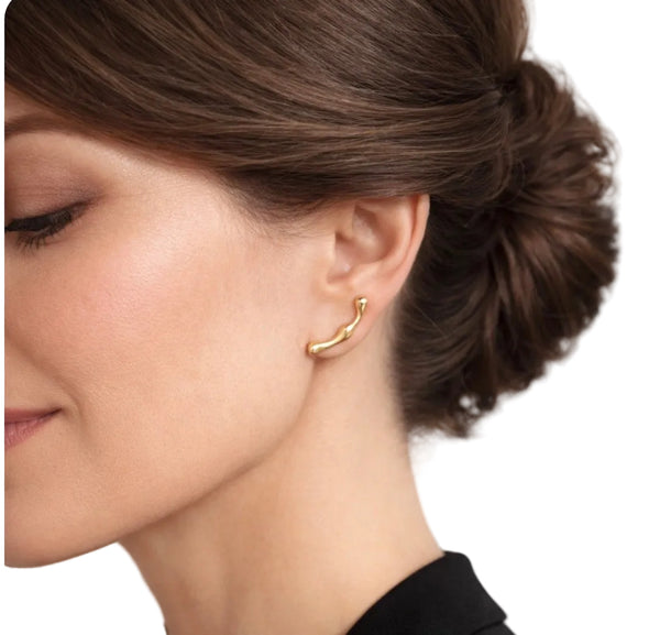 Orecchini Fluid stud artigianale.Made Italy