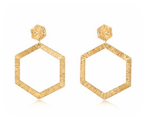 Orecchini Esagoni M artigianali. Made Italy - Gioielli Henry River