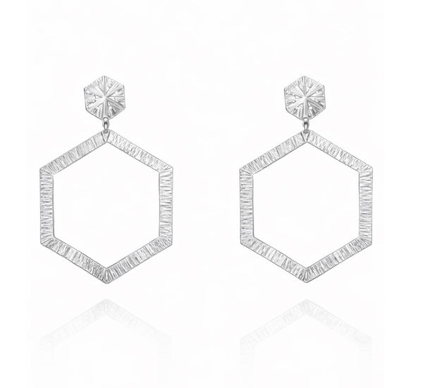 Orecchini Esagoni M artigianali. Made Italy - Gioielli Henry River