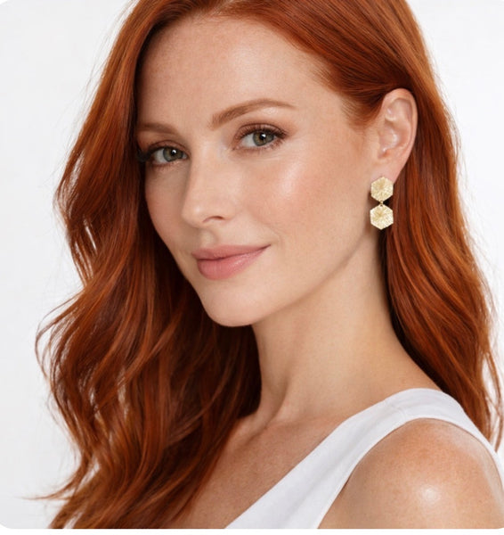 Orecchini Esagoni artigianali. Made Italy - Gioielli Henry River