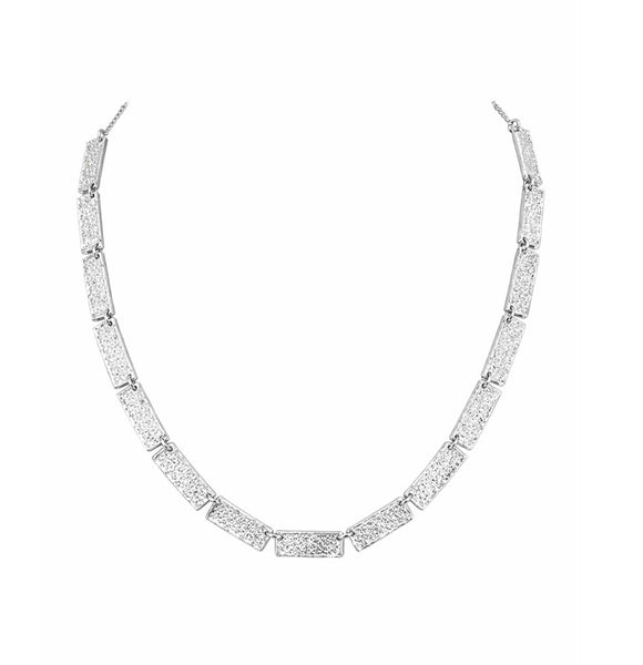 Handcrafted rectangle necklace. Made in Italy - Henry River Jewelry