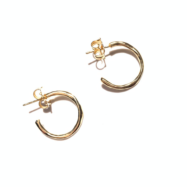 Orecchini Natural Hoops Oro o Rodio - HENRY RIVER Organic Collection