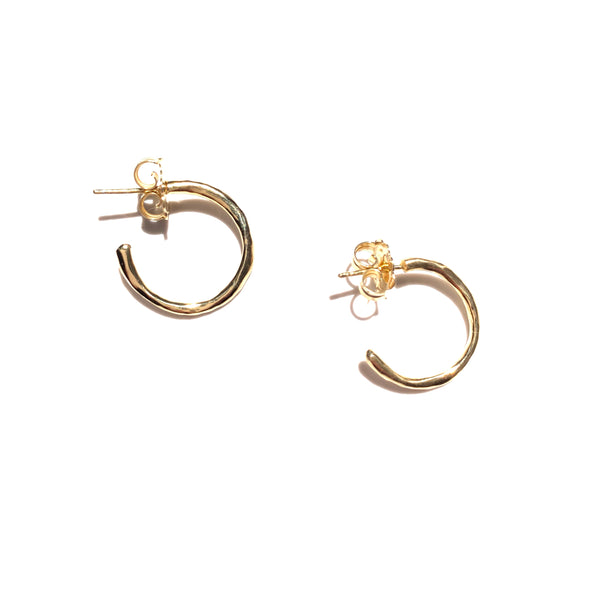 Orecchini Natural Hoops Oro o Rodio - HENRY RIVER Organic Collection