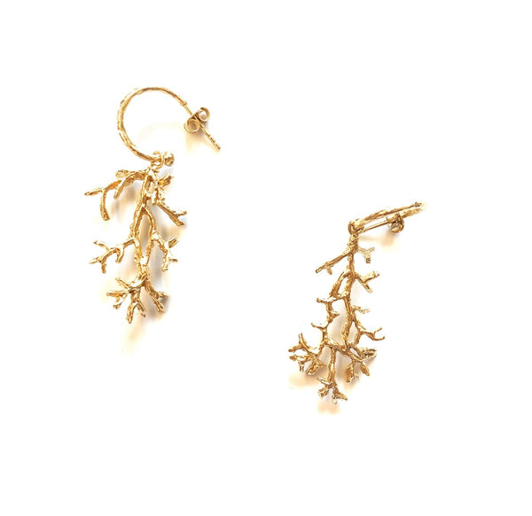 Orecchini Coral piccoli - HENRY RIVER Collection organic