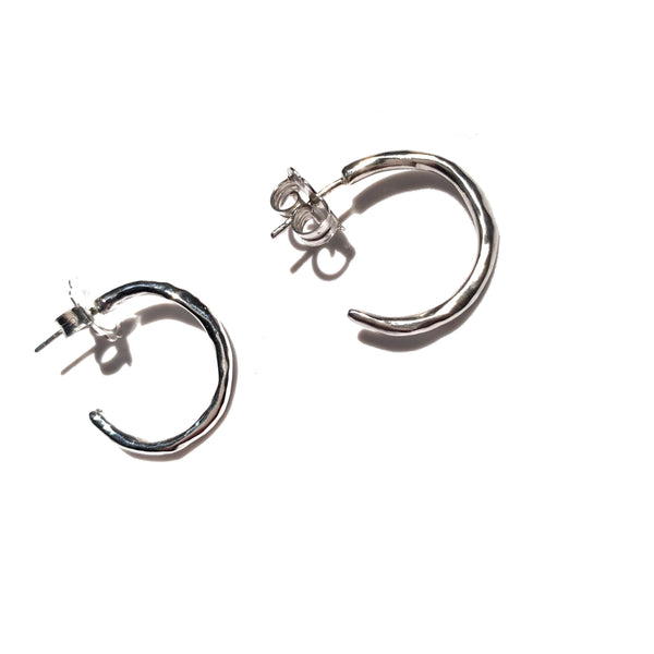 Orecchini Natural Hoops Oro o Rodio - HENRY RIVER Organic Collection